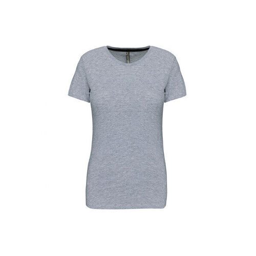 T SHIRT FEM.KARIBAN AJUSTE MC COL ROND COTON R&eacute;f.K380