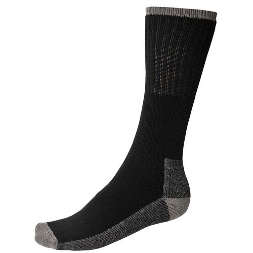 LOT DE 3 PAIRES DE CHAUSSETTES ACRYLIQUE NOIR TALON/EMBOUT RENFORT REF SK33