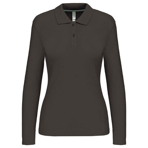 POLO FEMME ML COTON COULEUR R&eacute;f : K244