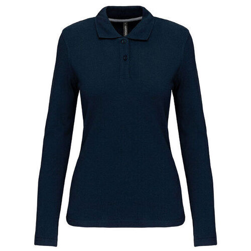 POLO FEMME ML COTON COULEUR R&eacute;f : K244