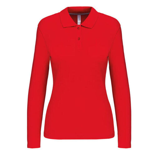 POLO FEMME ML COTON COULEUR R&eacute;f : K244