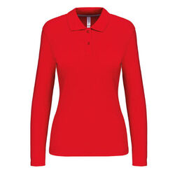 POLO FEMME ML COTON COULEUR R&eacute;f : K244