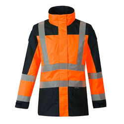 VESTE DE PUIE MAELIS/ ZIPAL  ORANGE/MARINE REF.237CV