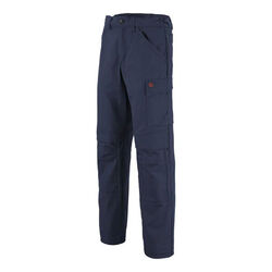 PANTALON CP 300GRS 65/35 MARINE +POCHE GENOU r&eacute;f.1MIMUP