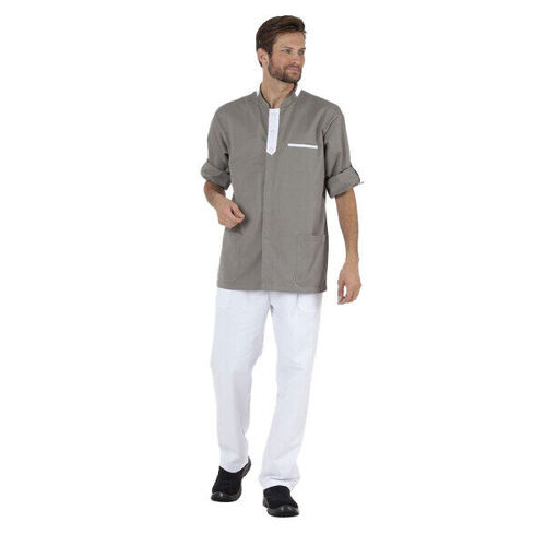 TUNIQUE HOMME ALBAN TAUPE/BLANC PC
