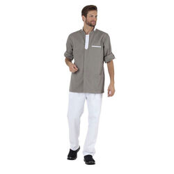 TUNIQUE HOMME ALBAN TAUPE/BLANC PC