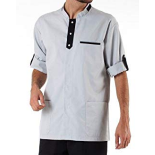 TUNIQUE HOMME ALBAN GRIS PERLE/NOIR PC