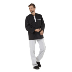 TUNIQUE HOMME ALBAN NOIR / GRIS PERLE  PC