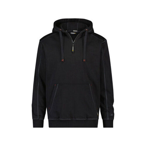 SWEAT A CAPUCHE INDY CP+RENFORT CANVAS NOIR/NOIR
