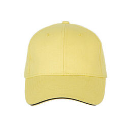 CASQUETTE KARIBAN ORLANDO JAUNE/GRIS COTON BROSSE R&eacute;f : KP011
