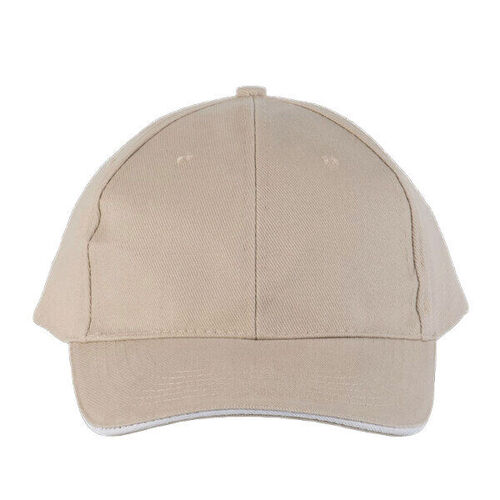 CASQUETTE KARIBAN ORLANDO BEIGE/WHITE COTON BROSSE R&eacute;f : KP011