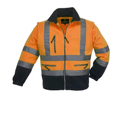 VESTE POLAR STATION HV MANCH.AMOVIBLES MARINE/ORANGE FLUO 7PSTO