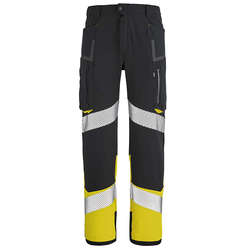 PANTALON HEMERA NOIR/JAUNE FLUO 94%POLYESTER RECYCLE 6%ELAS REF.1FLSTPI-1991