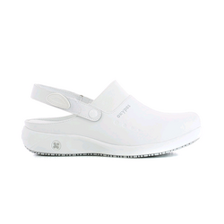 SABOT DORIA/DANY CUIR SOUPLE A BRIDE BLANCHE R&eacute;f: WHT