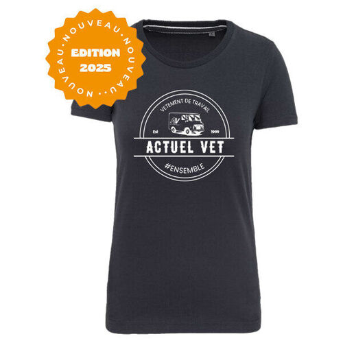 TEE SHIRT MC VINTAGE FEMME 100% COTON REF.KV2107