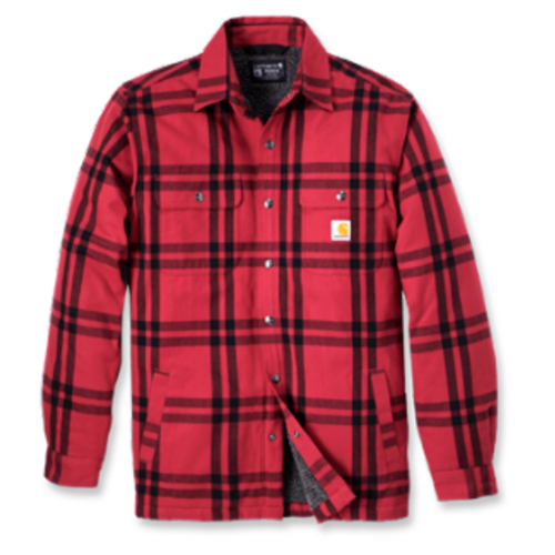 CHEMISE DOUBL&Eacute;E SHERPA EN FLANELLE COUPE RELAX&Eacute;E 100% COTON REF.106354