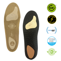 SEMELLE ANTISTATIQUE S3F AMORTISSANTE MOUSSE PU 80% RECYCLE REF.0093