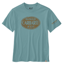 T-SHIRT LOGO GRAPHITE POITRINE SUMMER BLUE 230GR REF.106774