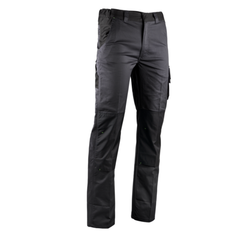 PANTALON VULCAIN GRIS/NOIR BICOLORE STRETCH + POCHE GENOUX