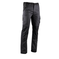 PANTALON VULCAIN GRIS/NOIR BICOLORE STRETCH + POCHE GENOUX