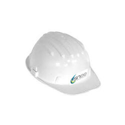 CASQUE BRENNUS BLANC SANS AERATION PORTE BADGE A L'ARRIERE