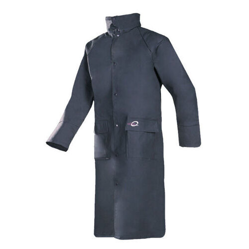MANTEAU PLUIE A CAPUCHE POLYURETHANE MARINE