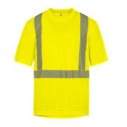 T SHIRT AKTI MC JAUNE FLUO MAILLE PIQUEE ANTIBACTERIEN 100% POLYESTER
