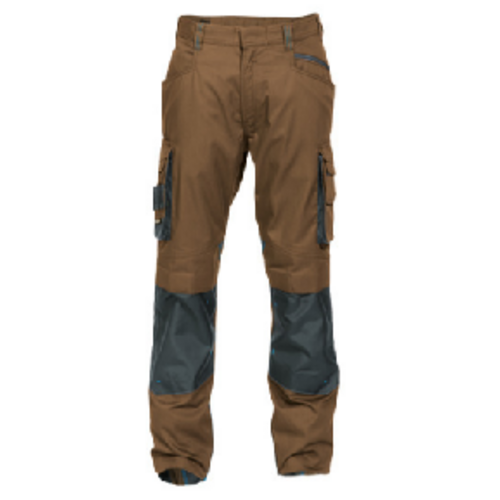 PANT DE TRAVAIL NOVA BICOLORE PC 250g  CAMEL/GRIS +POCHE GENOU