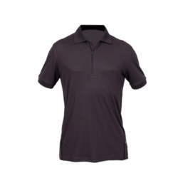 POLO MC SAHEL COL ZIP GRIS 60% LYOCELL/40% POLYESTER RECYCLE 180GR