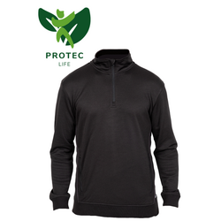 SWEAT STRATUS NOIR COL ZIP 60% LYOCELL 40% POLYESTER RECYCLE 320GR