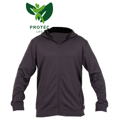 SWEAT TORNADE GRIS COL ZIP 65% LYOCELL 35% POLYESTER RECYCLE 320GR