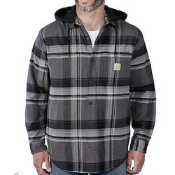 CHEMISE A CAPUCHE DOUBLEE POLAIRE FLANELLE COTON/ELAS 190GR REF.105938