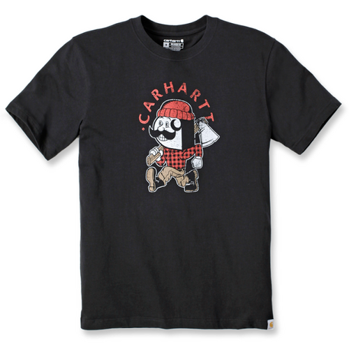 T SHIRT LOGO GRAPHIQUE LUNBERJACK NOIR 170GR REF.106533