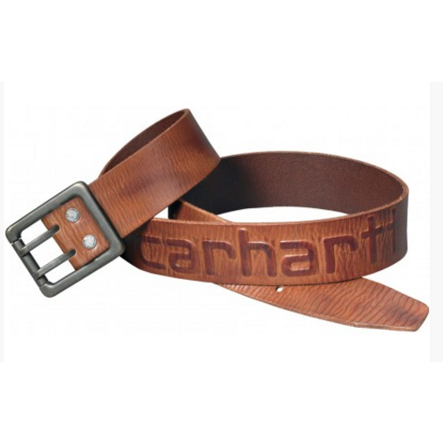CEINTURE 100% CUIR MARRON AVEC LOGO CARHARTT REF.A2217