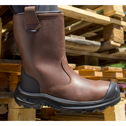 BOTTE E-SNOW FOURRES CUIR MARRON S3 SC CI HI LG FO SR REF.AU40394