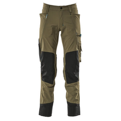 PANTALON VERT FONCE AVEC POCHES GENOUILLERES POLYAMIDE/ELAS 235GR REF.17179-311