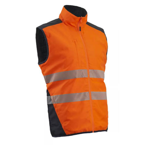 GILET YORU HV ORANGE/MARINE REVERSIBLE 100% POLYESTER 200GR REF.5YOR170