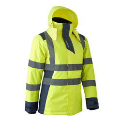 PARKA FEMME HORA JAUNE/MARINE 100% POLYESTER REF.5HOR160
