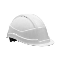 CASQUE MONTEUR  EBT SANS AERATION  KARA BLANC +JUGULAIRE REF 0051STC
