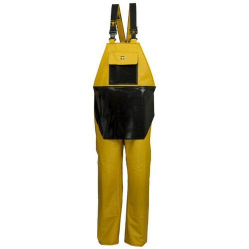 COTTE A BRETELLES MARIN TRIPLE COTTEN Tissu Nylp&ecirc;che Jaune