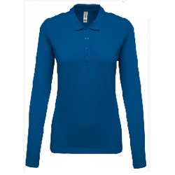 POLO FEMME KARIBAN BASIC ML 100% COTON PIQUE 180 GR R&eacute;f : K257