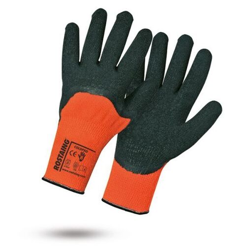 GANT COLDPRO ANTI-FROID TRICOT ORANGE ENDUIT LATEX NOIR