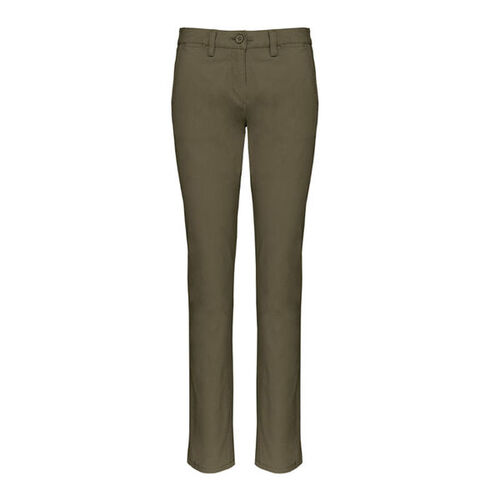 PANTALON FEMME CHINO 98% COTON  244G REF.K741