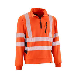 SWEAT CARPATOS HV EN471 COL CAMIONNEUR ORANGE HV BANDES SEGMENTEES R&eacute;f.HVS790OR