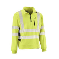 SWEAT CARPATOS HV EN471 COL CAMIONNEUR JAUNE HV BANDES SEGMENTEES R&eacute;f.HVS790Y