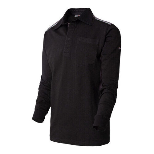 POLO RUGBY OUT FORCE 2R NOIR/CHARCOAL  100%COTON REF.0071