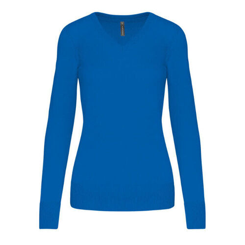 PULL FEMME COL V COTON ACRYLIQUE 50/50 K966