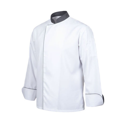 VESTE DE CUISINE MIXTE ML VENIS BLANC GRIS FONCE PC 200GR