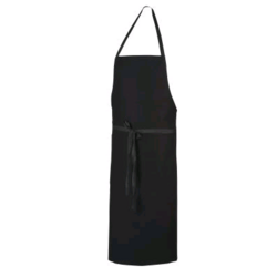 TABLIER A BAVETTE COTON NOIR PISE CMA 44 BROD CMA FORMATION