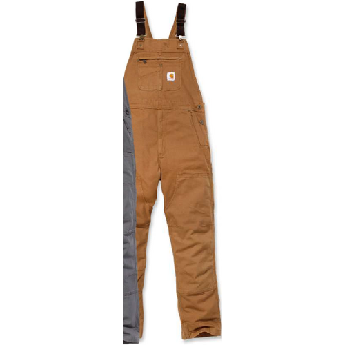 SALOPETTE A BRETELLES EN COTON DUCK BROWN REF.102776-211